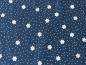 Preview: Patchworkstoff Schneesterne, blauer Untergrund Detailansicht